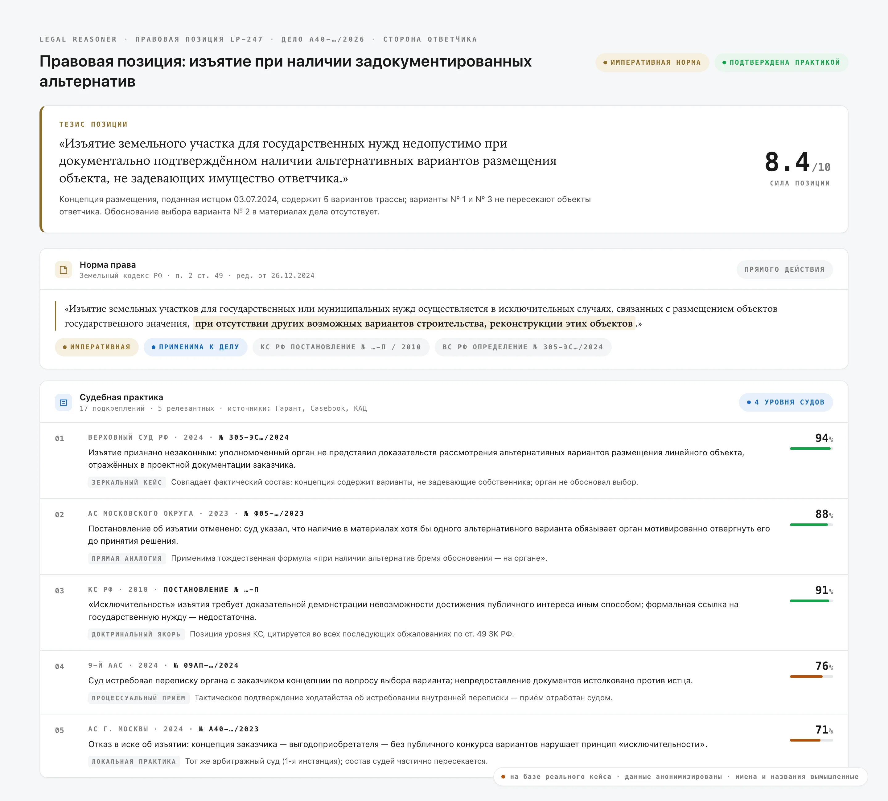 Hound · Legal Reasoner · правовая позиция со ссылками на судебную практику